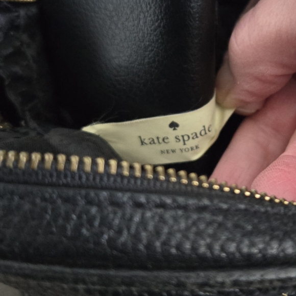 Kate Spade Black Leather Zip Pouch - Picture 2 of 10